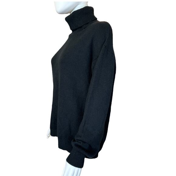 New~ 1.STATE ~Ribbed Open Back Long Sleeve Turtle Neck Sweater Size M - Picture 2 of 7